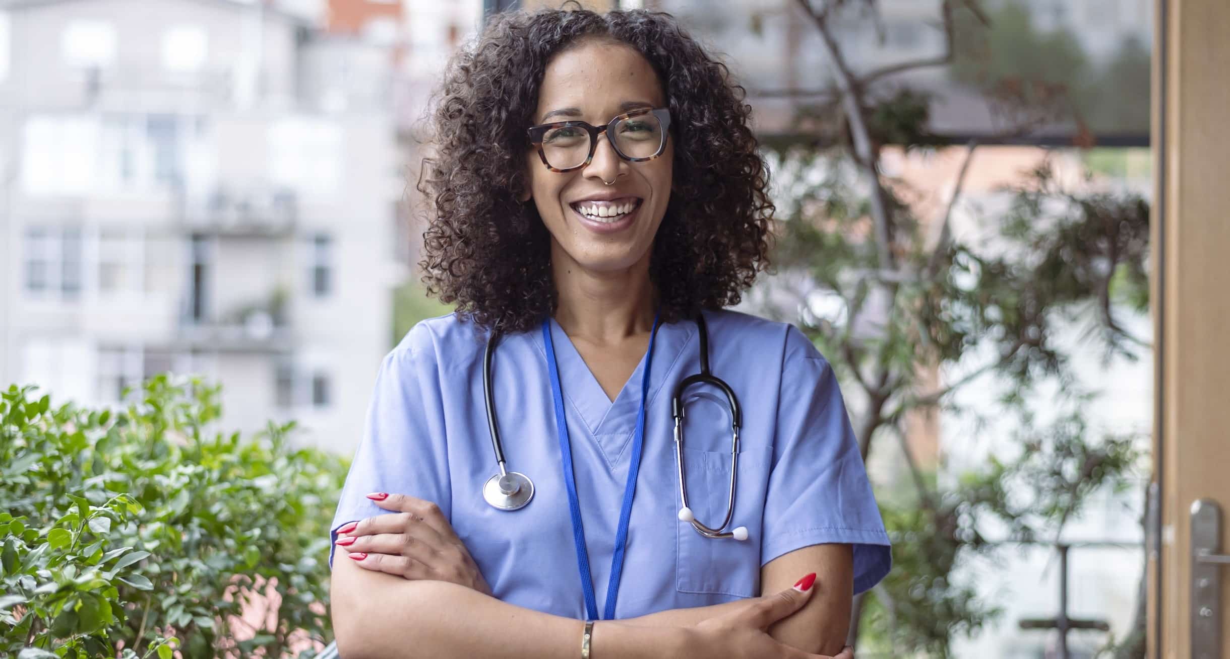 Health Care Professional standing in modern clinic