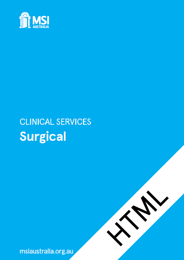 HTML Clinical services: Surgical (Cover Thumbnail Image)
