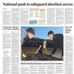 Newspaper article: National push to safeguard abortion access