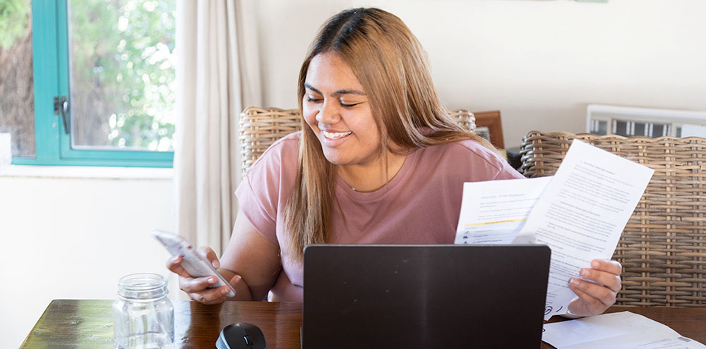 Person using laptop