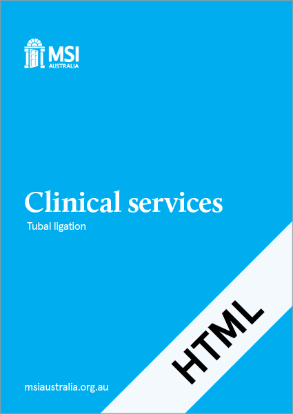 HTML Clinical services: Tubal ligation (Cover Thumbnail Image)