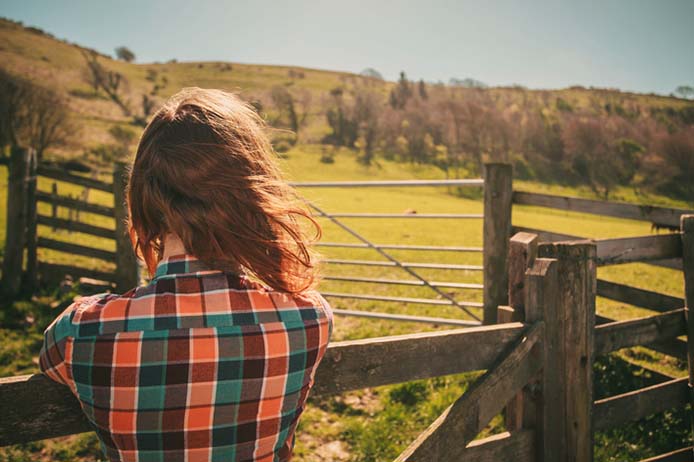 Woman at farm