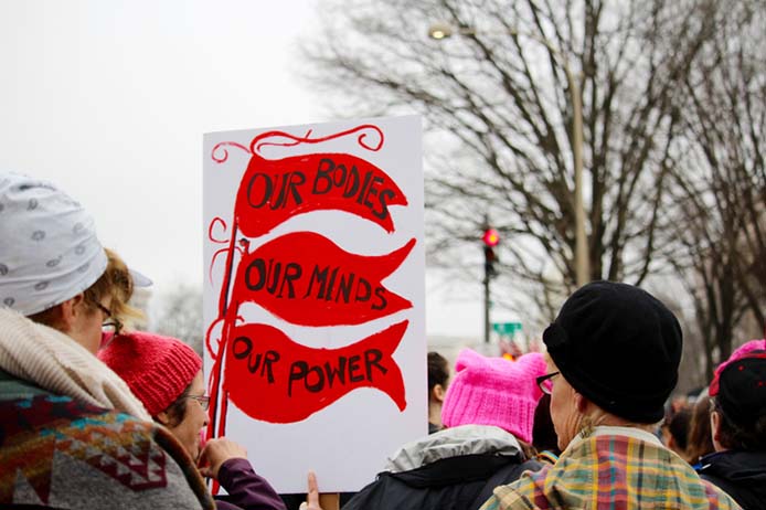Women at a demonstration