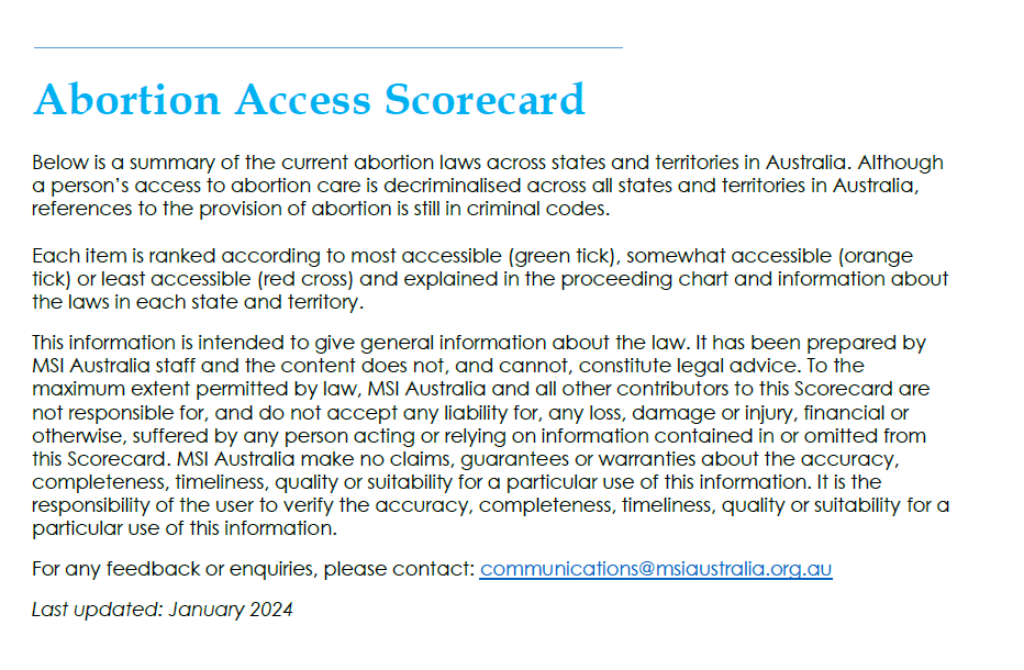 Abortion Access Scorecard 2024