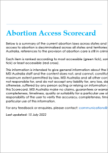 Abortion Access Scorecard (Cover Thumbnail Image)